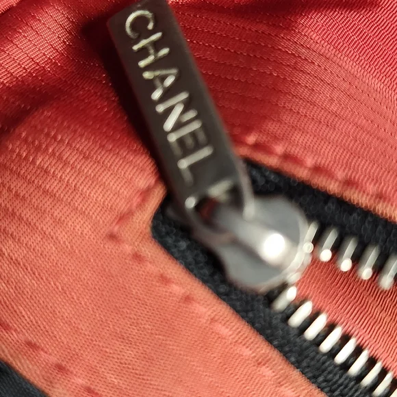 Chanel Authentic Women's Luxury Bag Travel Line Tote Printed Black Nylo… - Picture 6 of 16